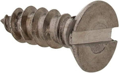 Value Collection - #4 Flat Head Slotted Sheet Metal Screw - Stainless Steel, 3/8" OAL, Grade 18-8 - Eagle Tool & Supply