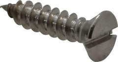 Value Collection - #4 Flat Head Slotted Sheet Metal Screw - Stainless Steel, 1/2" OAL, Grade 18-8 - Eagle Tool & Supply