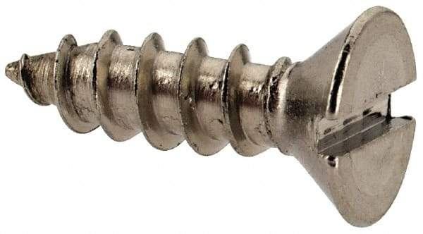 Value Collection - #6 Flat Head Slotted Sheet Metal Screw - Stainless Steel, 1/2" OAL, Grade 18-8 - Eagle Tool & Supply