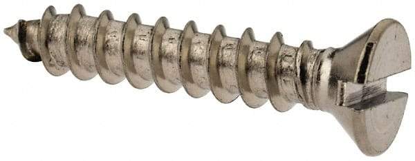 Value Collection - #6 Flat Head Slotted Sheet Metal Screw - Stainless Steel, 3/4" OAL, Grade 18-8 - Eagle Tool & Supply