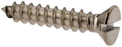 Value Collection - #6 Flat Head Slotted Sheet Metal Screw - Stainless Steel, 3/4" OAL, Grade 18-8 - Eagle Tool & Supply