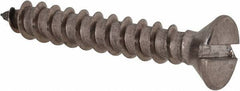 Value Collection - #8 Flat Head Slotted Sheet Metal Screw - Stainless Steel, 1" OAL, Grade 18-8 - Eagle Tool & Supply