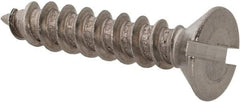 Value Collection - #10 Flat Head Slotted Sheet Metal Screw - Stainless Steel, 1" OAL, Grade 18-8 - Eagle Tool & Supply