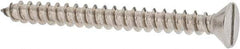 Value Collection - #10 Flat Head Slotted Sheet Metal Screw - Stainless Steel, 2" OAL, Grade 18-8 - Eagle Tool & Supply