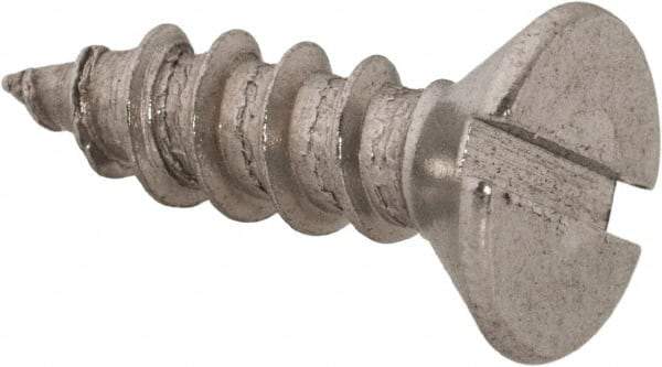Value Collection - #12 Flat Head Slotted Sheet Metal Screw - Stainless Steel, 3/4" OAL, Grade 18-8 - Eagle Tool & Supply