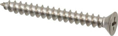 Value Collection - #10 Flat Head Phillips Sheet Metal Screw - Stainless Steel, 1-3/4" OAL, Grade 18-8 - Eagle Tool & Supply