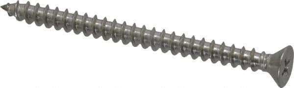 Value Collection - #10 Flat Head Phillips Sheet Metal Screw - Stainless Steel, 2-1/2" OAL, Grade 18-8 - Eagle Tool & Supply