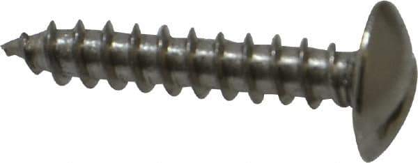 Value Collection - #6 Truss Head Slotted Sheet Metal Screw - Stainless Steel, 3/4" Length Under Head, Grade 18-8 - Eagle Tool & Supply