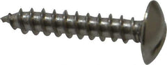 Value Collection - #6 Truss Head Slotted Sheet Metal Screw - Stainless Steel, 3/4" Length Under Head, Grade 18-8 - Eagle Tool & Supply