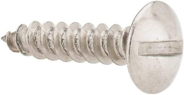Value Collection - #8 Truss Head Slotted Sheet Metal Screw - Stainless Steel, 3/4" Length Under Head, Grade 18-8 - Eagle Tool & Supply