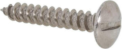 Value Collection - #8 Truss Head Slotted Sheet Metal Screw - Stainless Steel, 1" Length Under Head, Grade 18-8 - Eagle Tool & Supply
