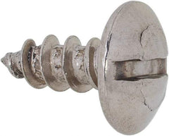 Value Collection - #10 Truss Head Slotted Sheet Metal Screw - Stainless Steel, 1/2" Length Under Head, Grade 18-8 - Eagle Tool & Supply