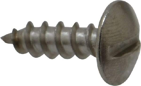 Value Collection - #10 Truss Head Slotted Sheet Metal Screw - Stainless Steel, 5/8" Length Under Head, Grade 18-8 - Eagle Tool & Supply