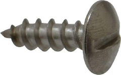 Value Collection - #10 Truss Head Slotted Sheet Metal Screw - Stainless Steel, 5/8" Length Under Head, Grade 18-8 - Eagle Tool & Supply