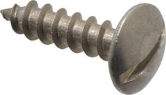 Value Collection - #10 Truss Head Slotted Sheet Metal Screw - Stainless Steel, 3/4" Length Under Head, Grade 18-8 - Eagle Tool & Supply
