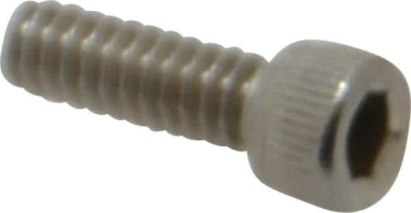 Value Collection - #6-32 UNC Hex Socket Drive, Socket Cap Screw - Grade 18-8 Stainless Steel, Uncoated, Fully Threaded, 7/16" Length Under Head - Eagle Tool & Supply