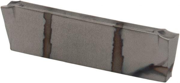 Iscar - DGL JS IC328 Grade, 0.055" Cutting Width, Carbide Cutoff Insert - 15° Left Hand Lead Angle, 0.0008" Cnr Rad, TiN/TiCN Coated, Double End - Eagle Tool & Supply
