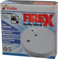 Kidde - 5 Inch Diameter, Smoke Alarm - 85 dB Decibel Rating, 9V Battery Included, Wall or Ceiling Mount, Tamper Resistant - Eagle Tool & Supply