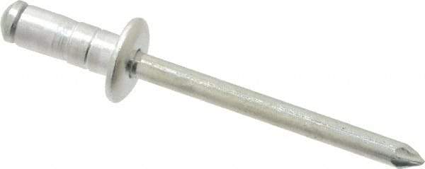 RivetKing - Size 62-64 Dome Head Aluminum Multi Grip Blind Rivet - Steel Mandrel, 0.062" to 1/4" Grip, 3/8" Head Diam, 0.192" to 0.196" Hole Diam, 0.519" Length Under Head, 3/16" Body Diam - Eagle Tool & Supply