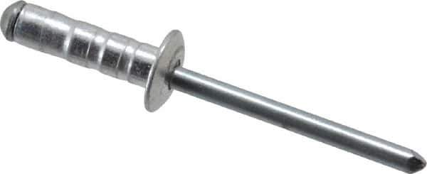 RivetKing - Size 63-67 Dome Head Aluminum Multi Grip Blind Rivet - Steel Mandrel, 0.187" to 0.456" Grip, 3/8" Head Diam, 0.192" to 0.196" Hole Diam, 0.716" Length Under Head, 3/16" Body Diam - Eagle Tool & Supply