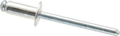 RivetKing - Size 64 Dome Head Aluminum Open End Blind Rivet - Steel Mandrel, 0.188" to 1/4" Grip, 3/8" Head Diam, 0.192" to 0.196" Hole Diam, 0.45" Length Under Head, 3/16" Body Diam - Eagle Tool & Supply