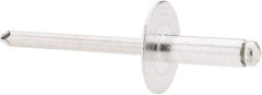 RivetKing - Size 66 Large Flange Dome Head Aluminum Open End Blind Rivet - Aluminum Mandrel, 0.251" to 3/8" Grip, 5/8" Head Diam, 0.192" to 0.196" Hole Diam, 0.575" Length Under Head, 3/16" Body Diam - Eagle Tool & Supply