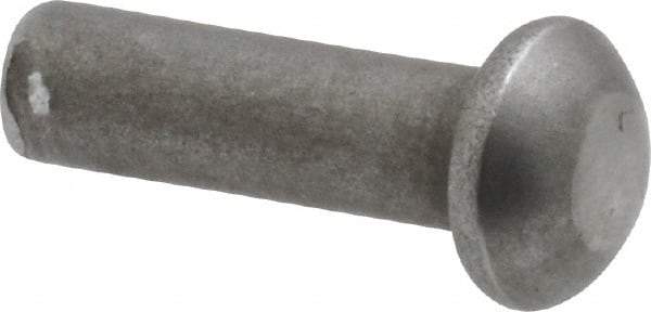 RivetKing - 3/16" Body Diam, Round Steel Solid Rivet - 5/8" Length Under Head - Eagle Tool & Supply