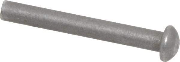 RivetKing - 3/16" Body Diam, Round Steel Solid Rivet - 1-1/2" Length Under Head - Eagle Tool & Supply