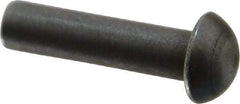 RivetKing - 1/4" Body Diam, Round Steel Solid Rivet - 1" Length Under Head - Eagle Tool & Supply