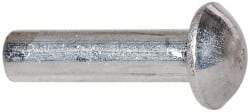 RivetKing - 3/16" Body Diam, Round Uncoated Aluminum Solid Rivet - 3/4" Length Under Head, Grade 1100F - Eagle Tool & Supply