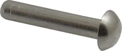 RivetKing - 3/16" Body Diam, Round Aluminum Solid Rivet - 1" Length Under Head, Grade 1100F - Eagle Tool & Supply