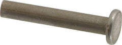 RivetKing - 1/8" Body Diam, Flat Uncoated Steel Solid Rivet - 3/4" Length Under Head - Eagle Tool & Supply