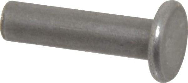 RivetKing - 3/16" Body Diam, Countersunk Uncoated Steel Solid Rivet - 3/4" Length Under Head, 90° Countersunk Head Angle - Eagle Tool & Supply