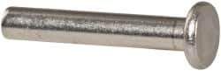 RivetKing - 1/8" Body Diam, Flat Uncoated Aluminum Solid Rivet - 3/4" Length Under Head, Grade 1100F - Eagle Tool & Supply