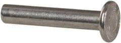 RivetKing - 3/16" Body Diam, Flat Aluminum Solid Rivet - 1" Length Under Head, Grade 1100F - Eagle Tool & Supply