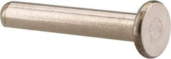 RivetKing - 1/8" Body Diam, Flat Stainless Steel Solid Rivet - 3/4" Length Under Head, Grade 18-8 - Eagle Tool & Supply