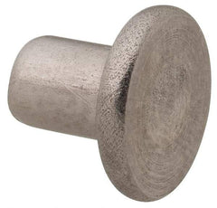 RivetKing - 3/16" Body Diam, Round Uncoated Stainless Steel Solid Rivet - 1/4" Length Under Head, Grade 18-8 - Eagle Tool & Supply