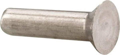 RivetKing - 1/8" Body Diam, Countersunk Uncoated Aluminum Solid Rivet - 1/2" Length Under Head, Grade 1100F, 78° Countersunk Head Angle - Eagle Tool & Supply