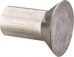 RivetKing - 3/16" Body Diam, Countersunk Aluminum Solid Rivet - 3/8" Length Under Head, Grade 1100F, 78° Countersunk Head Angle - Eagle Tool & Supply