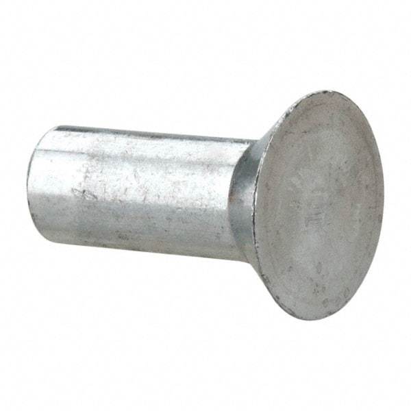 RivetKing - 3/16" Body Diam, Countersunk Uncoated Aluminum Solid Rivet - 1/2" Length Under Head, Grade 1100F, 78° Countersunk Head Angle - Eagle Tool & Supply