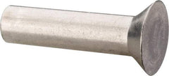 RivetKing - 3/16" Body Diam, Countersunk Aluminum Solid Rivet - 3/4" Length Under Head, Grade 1100F, 78° Countersunk Head Angle - Eagle Tool & Supply