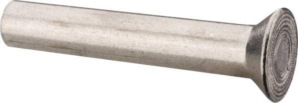 RivetKing - 1/4" Body Diam, Countersunk Uncoated Aluminum Solid Rivet - 1-1/2" Length Under Head, Grade 1100F, 78° Countersunk Head Angle - Eagle Tool & Supply