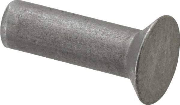 RivetKing - 3/16" Body Diam, Countersunk Uncoated Steel Solid Rivet - 5/8" Length Under Head, 90° Countersunk Head Angle - Eagle Tool & Supply