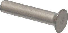 RivetKing - 1/8" Body Diam, Countersunk Uncoated Stainless Steel Solid Rivet - 5/8" Length Under Head, Grade 18-8, 90° Countersunk Head Angle - Eagle Tool & Supply