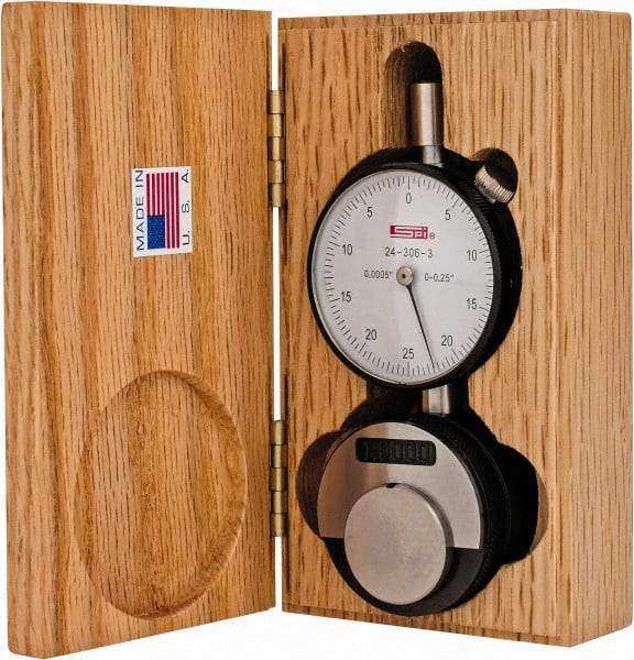 SPI - 1.45" Wide x 1" High, Zero Setter - 0.0005 Inch Graduation, Includes Indicator - Eagle Tool & Supply