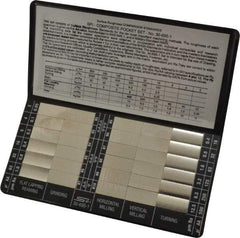 SPI - 2 to 500 Ra micro Inch Surface Finish, Nickel, Surface Finish Comparator - 30 Specimens, Includes 2, 4, 8, 16, 32, 63, 125, 250 and 500 micro Inch Surface Finishes, Includes Instructions and Case - Eagle Tool & Supply