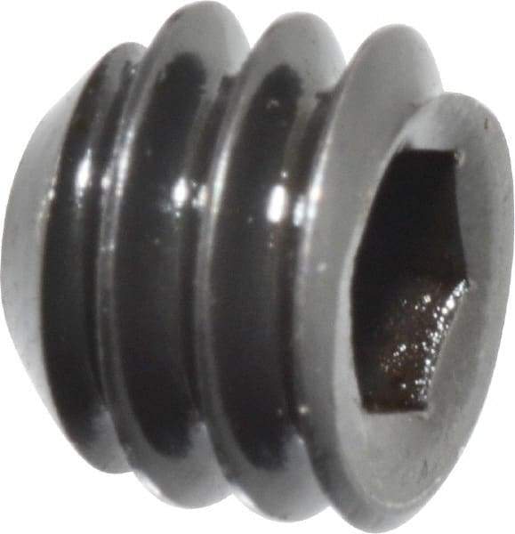 Holo-Krome - 1/4-20 UNC, 3/16" OAL, Cup Point Set Screw - Grade 8 Alloy Steel, 1/8" Key - Eagle Tool & Supply