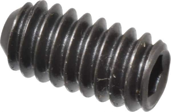 Holo-Krome - 1/4-20 UNC, 1/2" OAL, Cup Point Set Screw - Grade 8 Alloy Steel, 1/8" Key - Eagle Tool & Supply