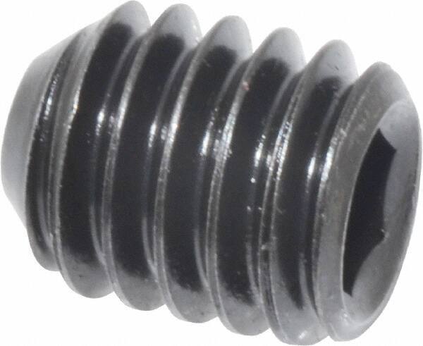 Holo-Krome - 5/16-18 UNC, 3/8" OAL, Cup Point Set Screw - Grade 8 Alloy Steel, 5/32" Key - Eagle Tool & Supply
