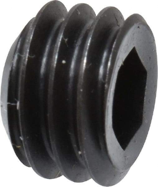 Holo-Krome - 3/8-16 UNC, 1/4" OAL, Cup Point Set Screw - Grade 8 Alloy Steel, 3/16" Key - Eagle Tool & Supply